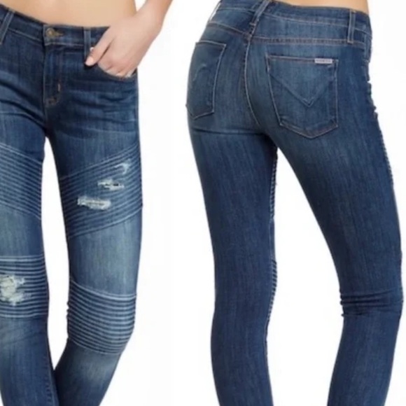 Hudson, Brooklyn Moto skinny jeans, size 28 - Picture 2 of 5